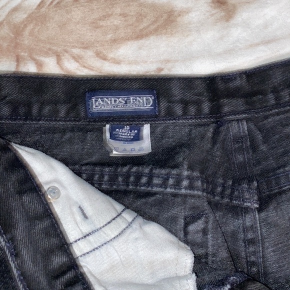 Lands End Vintage Black Mom Jeans 10 - Picture 7 of 8